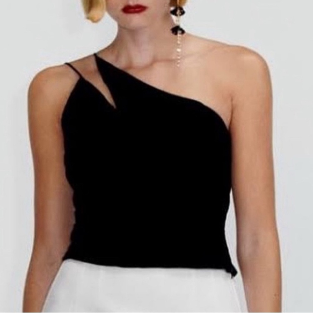 ZARA ASYMMETRICAL ONE SHOULDER TOP